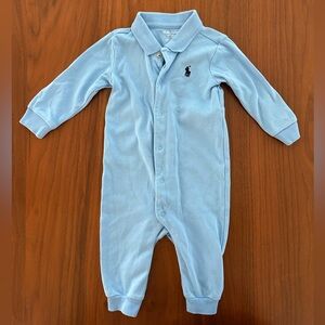 Ralph Lauren Baby Blue One Piece Longall size 6 months, VGUC